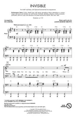 Invisible - Brown/Lojeski - Choral Octavo - SAB Accompanied
