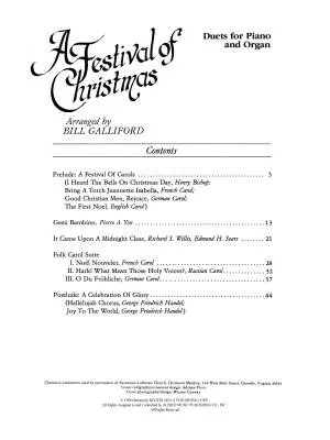 A Festival of Christmas - Galliford - Piano/Organ - Book