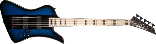 Jackson Guitars - X Series Signature David Ellefson Kelly Bird V Bass, Maple Fingerboard - Blue Stripe