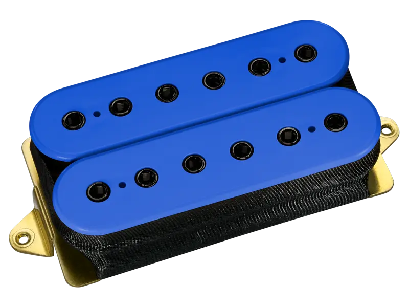 Super Distortion F-Spaced Humbucker Pickup - Blue with Black Poles