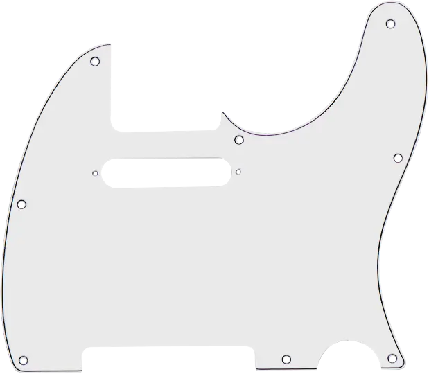 8-Hole Mount Telecaster Pickguard, 3-Ply - White/Black/White