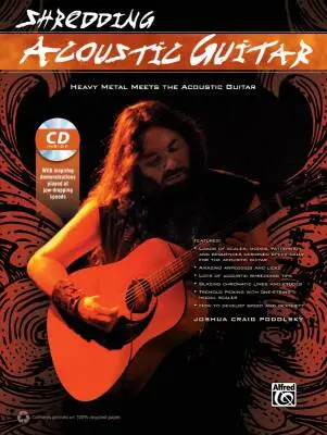 Alfred Publishing - Shredding Acoustic Guitar - Podolsky - Guitar - Book/CD