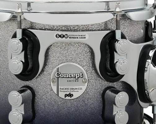 Concept Maple 5-Piece Shell Pack (22,10,12,16,SD) - Silver to Black Fade Lacquer