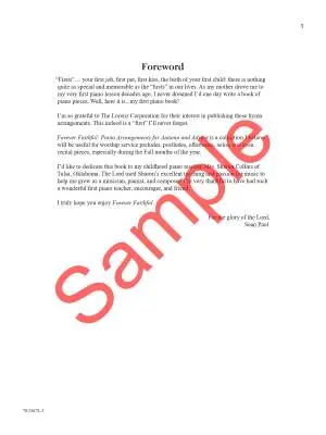Forever Faithful - Paul - Piano - Book