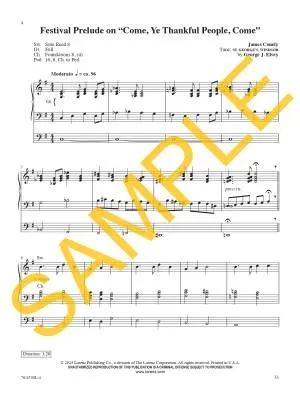 Now Thank We All Our God - Conely - 3-Staff Organ - Book