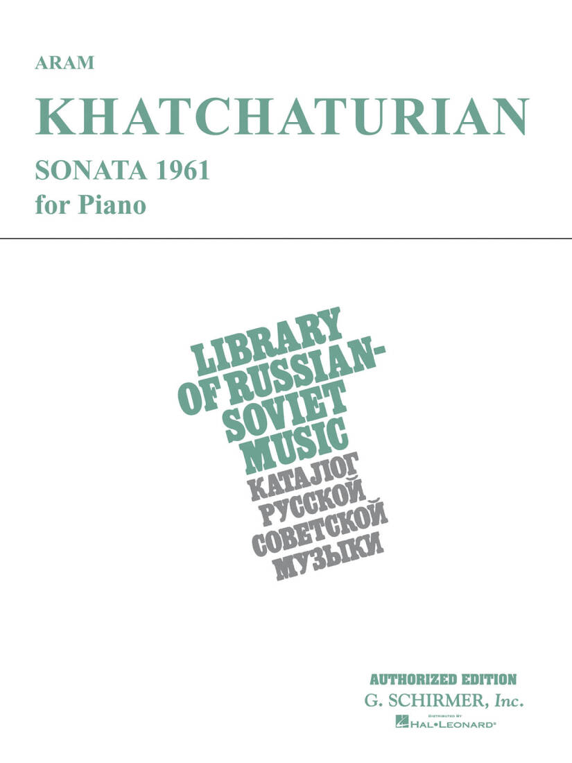 Sonata (1961) - Khachaturian - Piano - Book