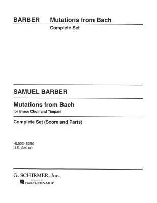 G. Schirmer Inc. - Mutations from Bach - Barber - Brass Ensemble