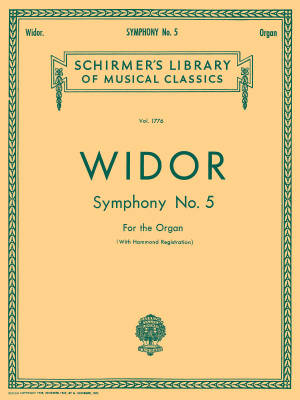 G. Schirmer Inc. - Symphony No. 5 - Widor/MacFarlane - Organ - Book