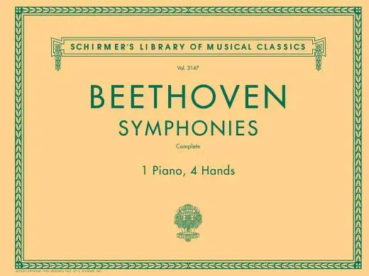 G. Schirmer Inc. - Symphonies: Complete - Beethoven - 1P4H - Book