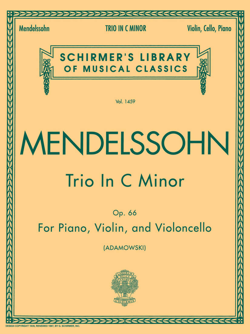 Trio in C Minor, Op. 66 - Mendelssohn/Adamowski - String Trio