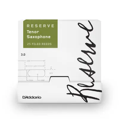 DAddario Woodwinds - Organic Reserve Tenor Sax Reed - Strength 3+ (25 Pack)