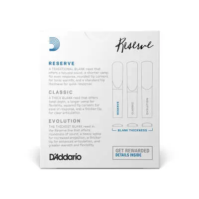 Organic Reserve Bb Clarinet Reed - Strength 3.5 (25 Pack)