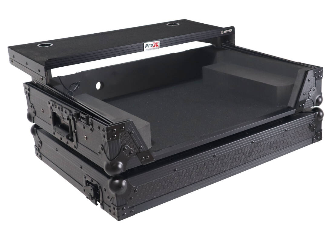 ATA Flight Style Road Case for Mixon 8 Pro with Laptop Shelf and LED Black Finish