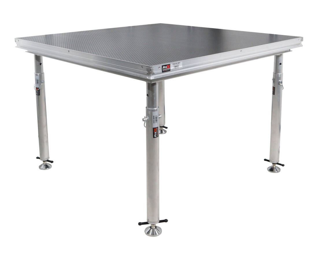StageQ 4 ft x 4 ft Stage Deck with 4 Adjustable 28\'\' to 48\'\' Legs