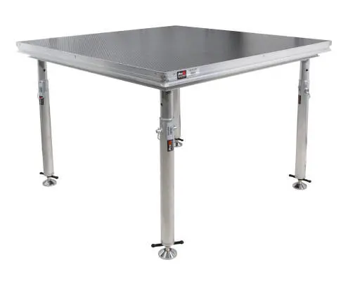ProX - StageQ 4 ft x 4 ft Stage Deck with 4 Adjustable 28 to 48 Legs