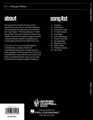 Best of Morgan Wallen  - Guitar/Lyrics - Book