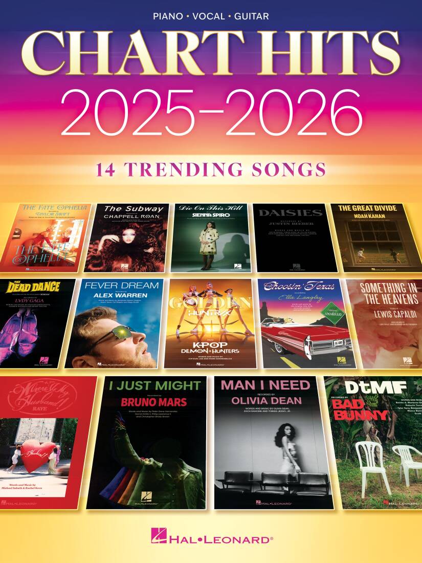 Chart Hits 2025-2026 - Piano/Vocal/Guitar - Book