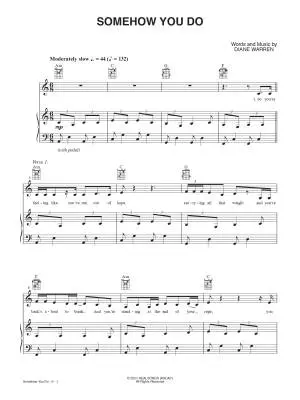 Somehow You Do (from Four Good Days) - Warren - Piano/Vocal/Guitar - Sheet