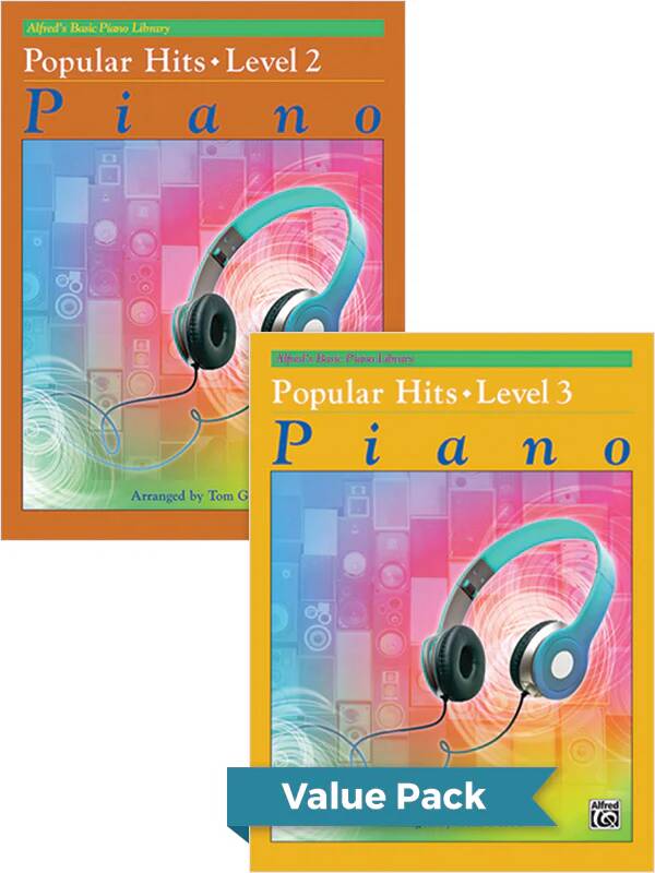 Alfred\'s Basic Piano Library: Popular Hits, Levels 2 & 3 (Value Pack)