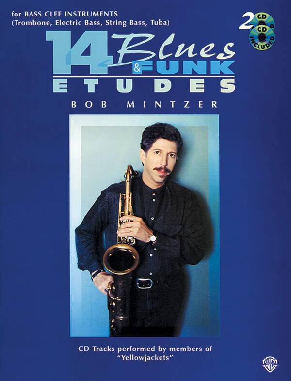 14 Blues & Funk Etudes - Mintzer - Bass Clef Instruments - Book/2CDs