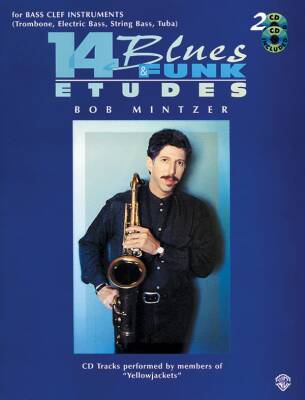 Alfred Publishing - 14 Blues & Funk Etudes - Mintzer - Bass Clef Instruments - Book/2CDs