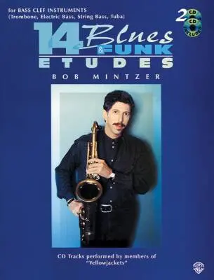 Alfred Publishing - 14 Blues & Funk Etudes - Mintzer - Bass Clef Instruments - Book/2CDs