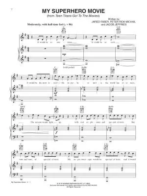 My Superhero Movie - Piano/Vocal/Guitar - Sheet
