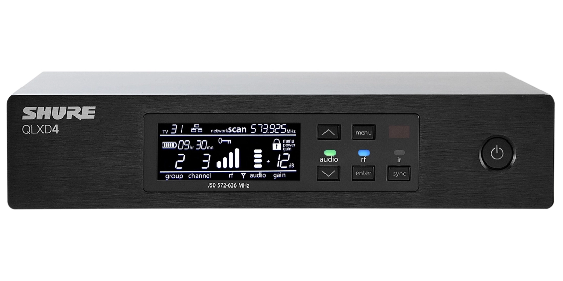 QLXD4 Half-Rack Digital Wireless Receiver (V50 Band)