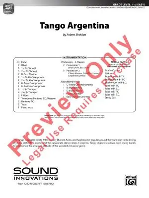 Tango Argentina - Sheldon - Concert Band - Gr. 1.5