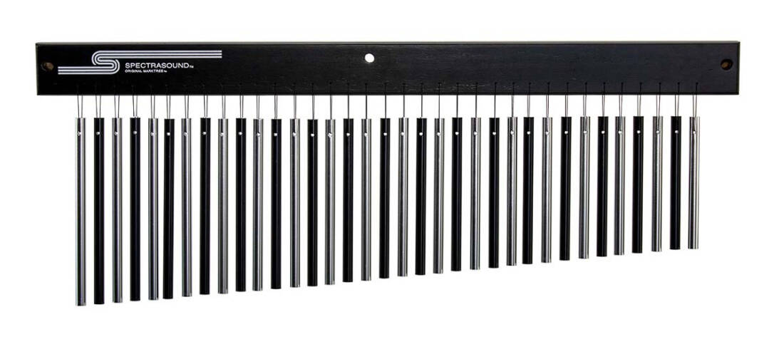 Spectrasound 35-Bar Mark Tree with Damper and Bag - Black & Natural Aluminum