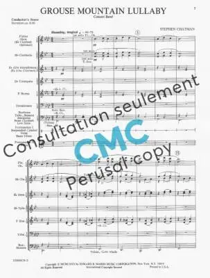 Grouse Mountain Lullaby - Chatman - Concert Band - Gr. 1