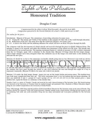Honoured Tradition - Court - Concert Band - Gr. 2