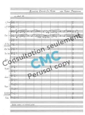 Blanche Comme la Neige - Freedman - Concert Band - Gr. 2