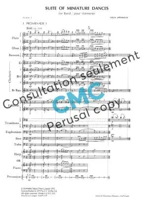 Suite of Miniature Dances - Applebaum - Concert Band - Gr. 5