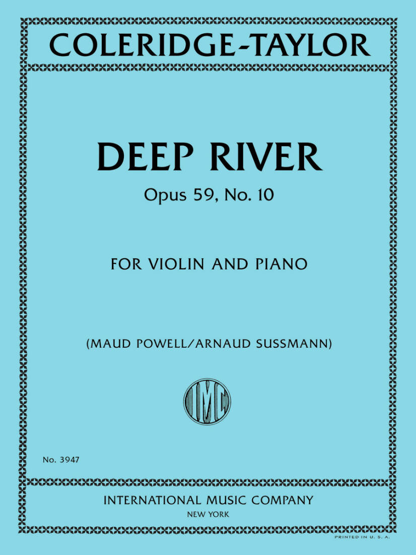 Deep River, Op. 59, No. 10 - Coleridge-Taylor - Violin/Piano - Book