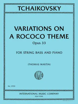 International Music Company - Variations on a Rococo Theme, Op. 33 - Tchaikovsky - String Bass/Piano - Book