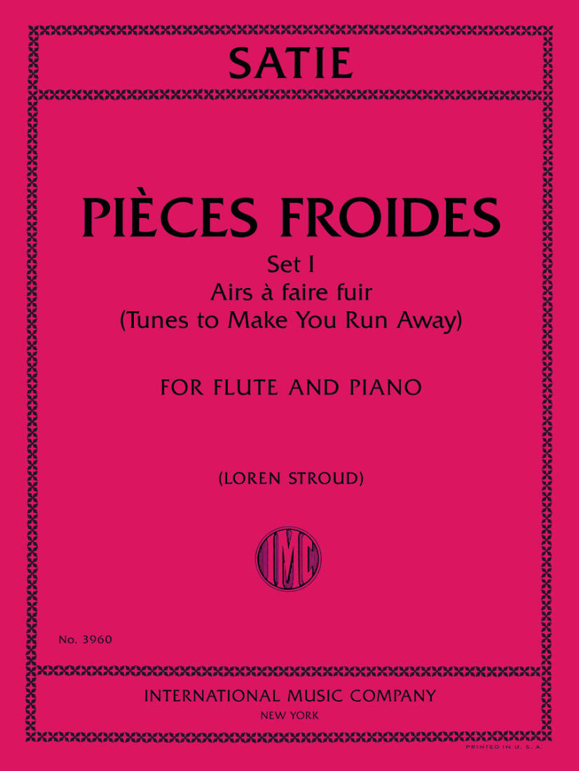 Pieces Froids, Set I: Airs a Faire Fuir - Satie - Flute/Piano - Book