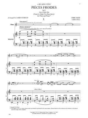 Pieces Froids, Set I: Airs a Faire Fuir - Satie - Flute/Piano - Book