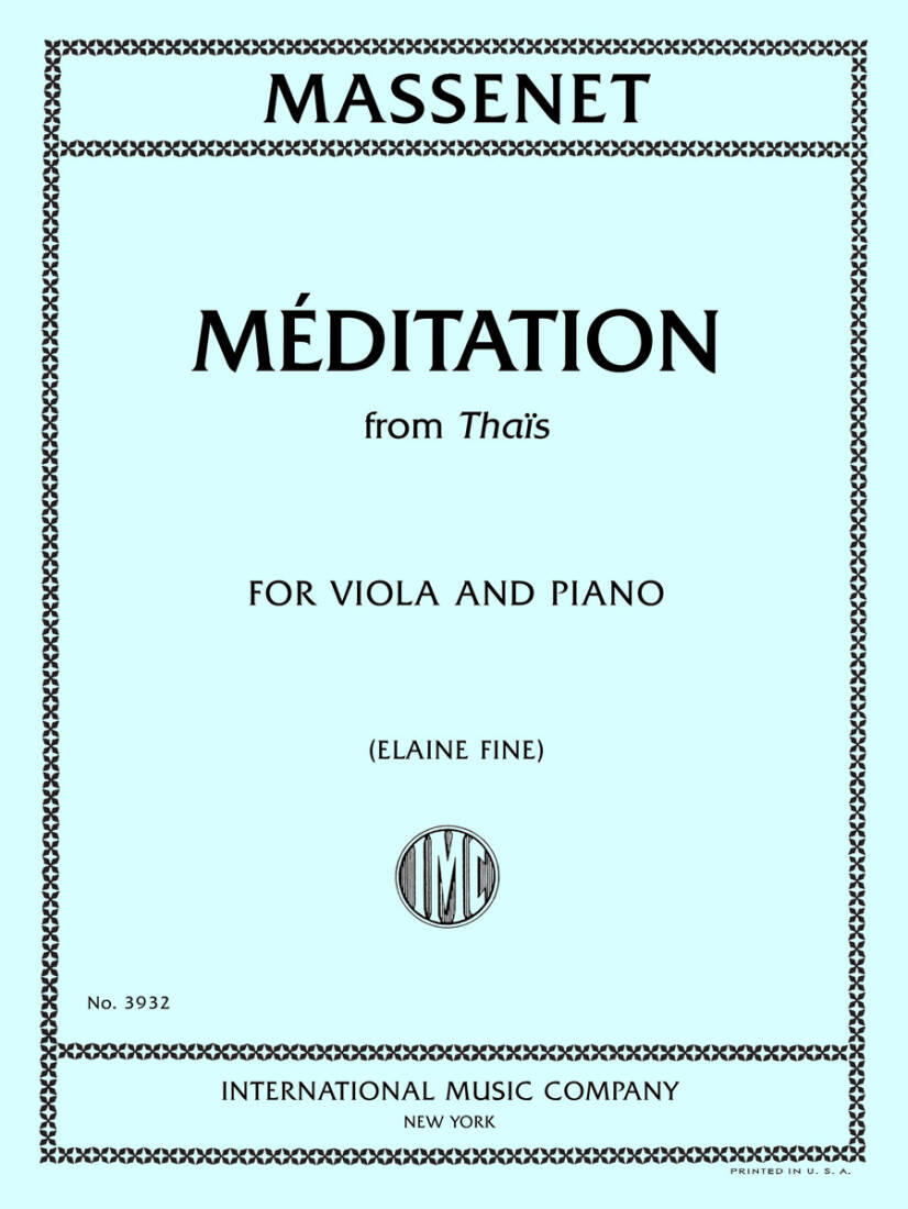 Meditation from Thais - Massenet - Viola/Piano - Sheet