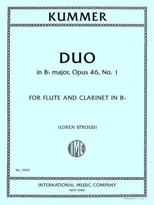 International Music Company - Duo in B Flat Major, Op. 46, No. 1 - Kummer - Flute/Clarinet - Book