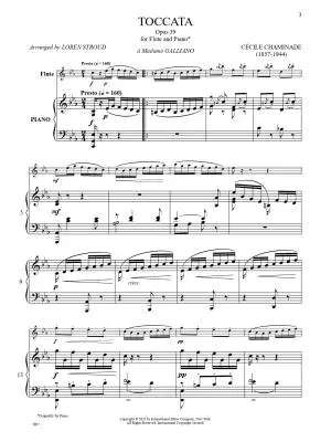 Toccata, Op. 39 - Chaminade - Flute/Piano - Book