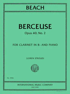 International Music Company - Berceuse, Op. 40, No. 2 - Beach - Clarinet/Piano - Sheet