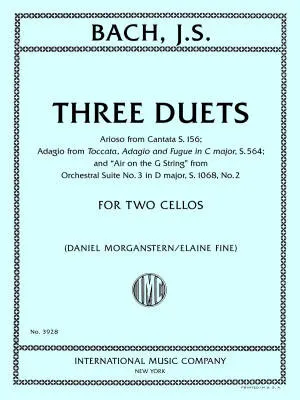 International Music Company - Three Duets: S.1068, S.564, S.156 - Bach - Cello Duet - Book