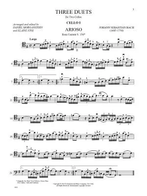 Three Duets: S.1068, S.564, S.156 - Bach - Cello Duet - Book