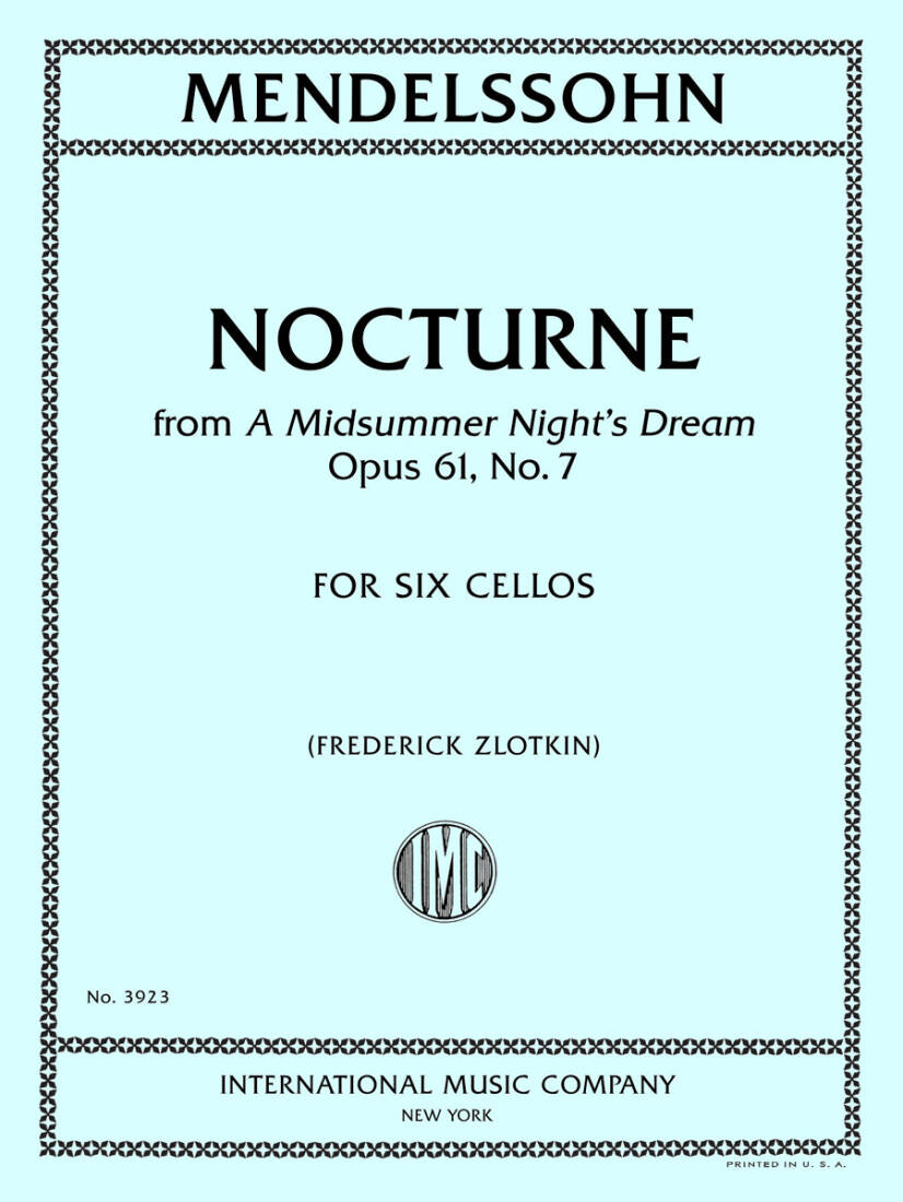 Nocturne from A Midsummer Night\'s Dream, Op. 61, No. 7 - Mendelssohn - Cello Sextet