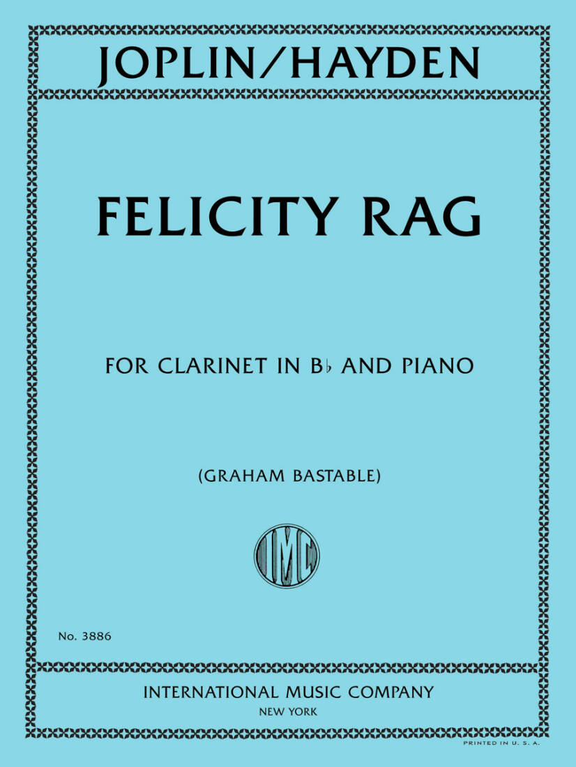Felicity Rag - Joplin - Clarinet/Piano - Book