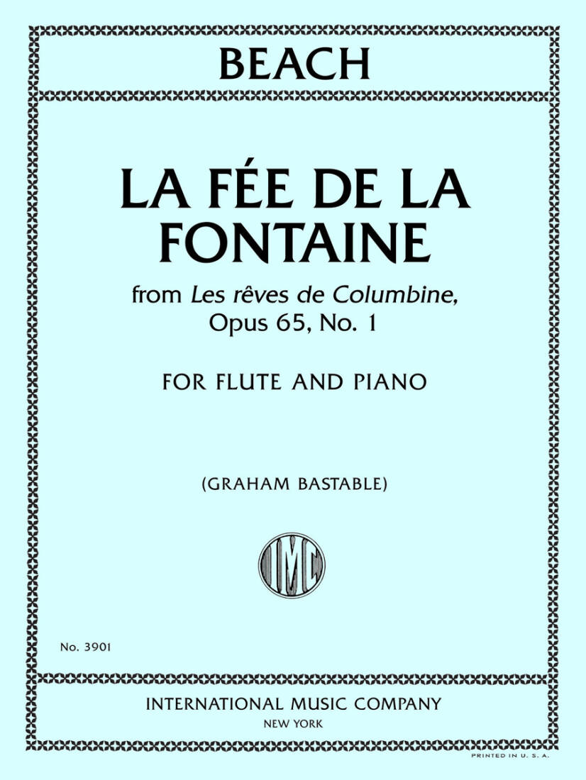 La Fee de la Fontaine from les Reves de Columbine, Op. 65, No. 1 - Beach - Flute/Piano - Book