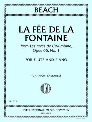 International Music Company - La Fee de la Fontaine from les Reves de Columbine, Op. 65, No. 1 - Beach - Flute/Piano - Book