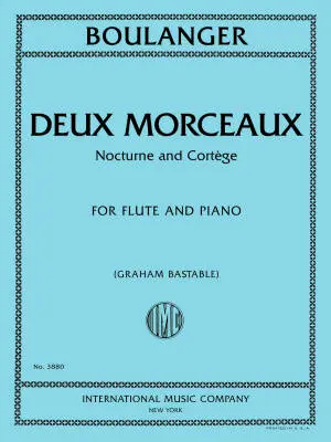 International Music Company - Deux Morceaux: Nocturne and Cortege - Boulanger - Flute/Piano - Book