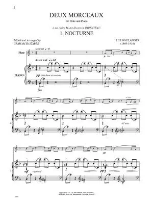 Deux Morceaux: Nocturne and Cortege - Boulanger - Flute/Piano - Book